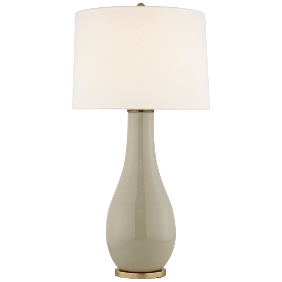 Orson Balustrade Form Table in Coconut with Linen Shade