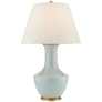 Lambay Table Lamp in Ice Blue with Linen Shade