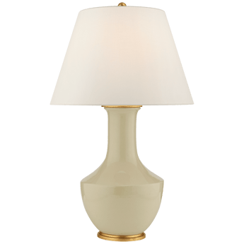 Lambay Table Lamp in Coconut with Linen Shade