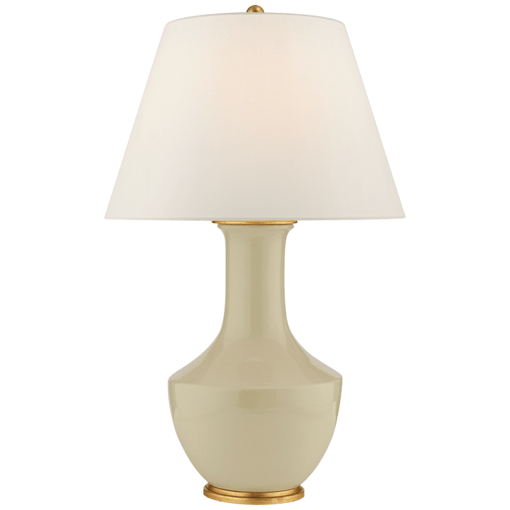 Lambay Table Lamp in Coconut with Linen Shade