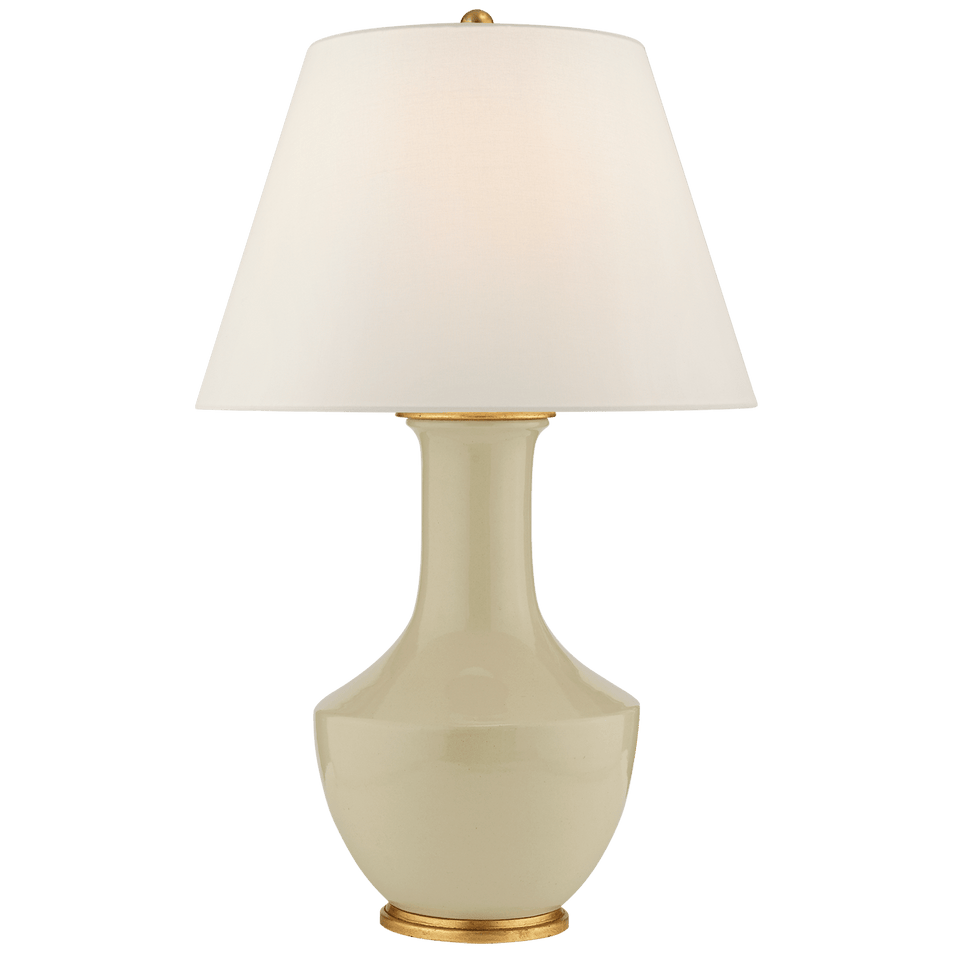 Lambay Table Lamp in Coconut with Linen Shade