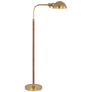 Basden Medium Pharmacy Lamp in Antique-Burnished Brass and Natural Rattan