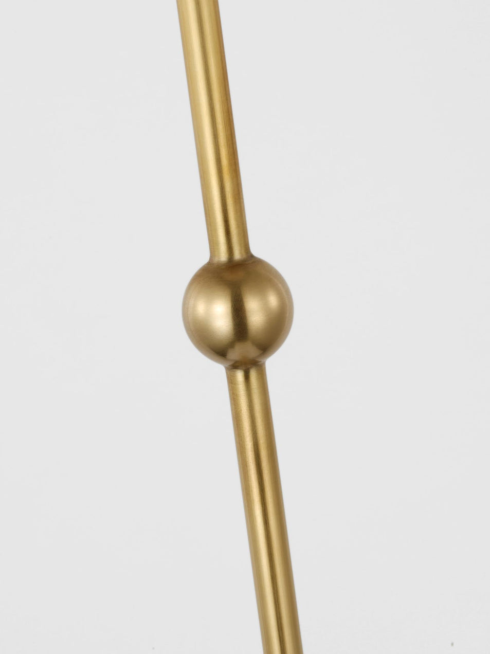 Caspian Medium Floor Lamp in Antique-Burnished Brass and Alabaster with Linen Shade