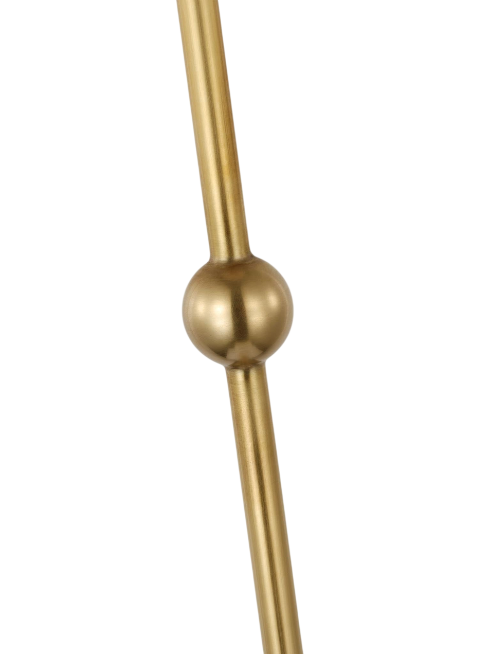 Caspian Medium Floor Lamp in Antique-Burnished Brass and Alabaster with Linen Shade