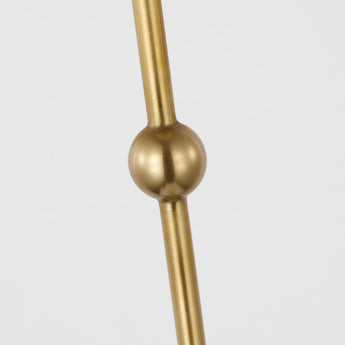 Caspian Medium Floor Lamp in Antique-Burnished Brass and Alabaster with Linen Shade