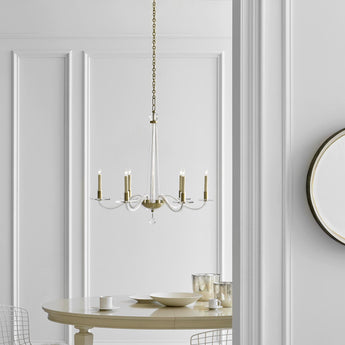 Bernardo Medium Chandelier, a premium Chandelier light by Visual Comfort. Close - up image of its design.
