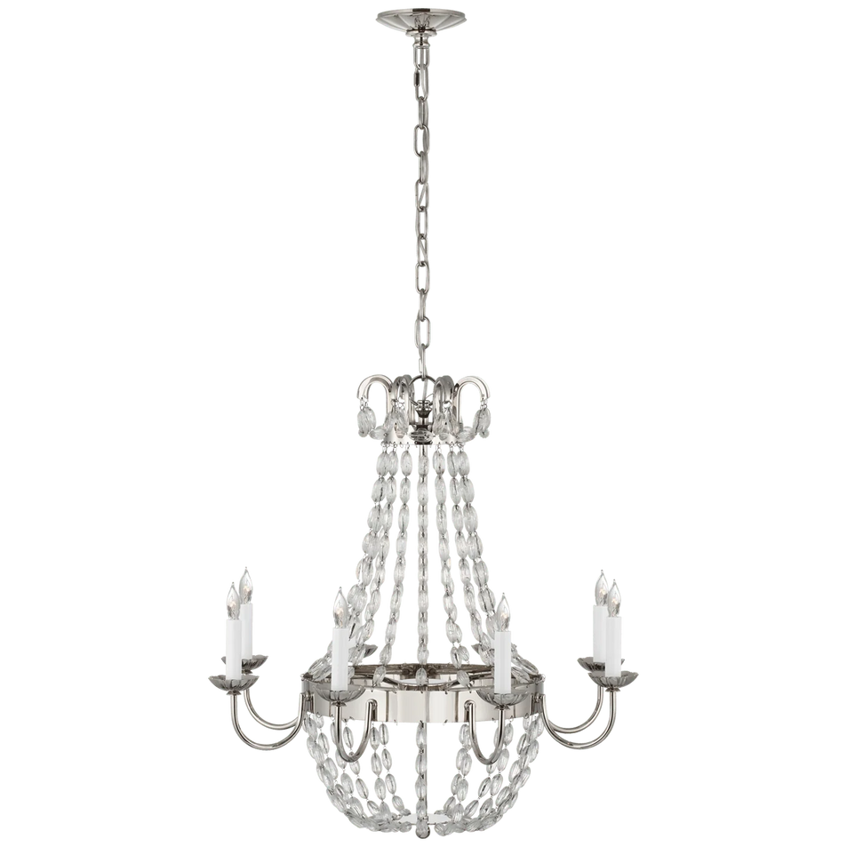 Paris Flea Market Medium Chandelier, a premium Chandelier light by Visual Comfort & Co. Close - up image of its design.