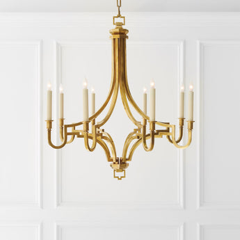 Mykonos Medium Chandelier, a premium Chandelier light by Visual Comfort. Close - up image of its design.