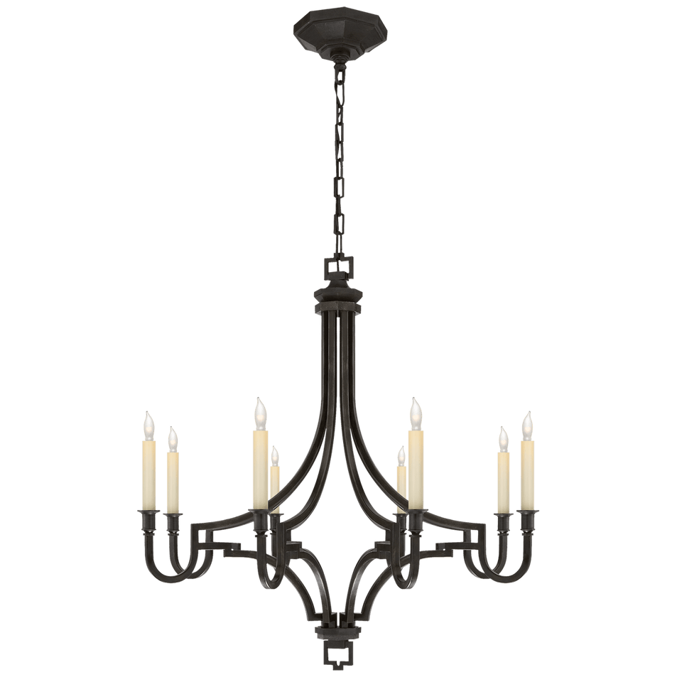 Mykonos Medium Chandelier in Aged Iron