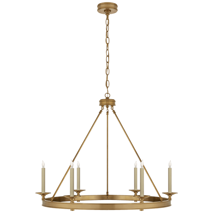 Launceton Ring Chandelier in Antique-Burnished Brass