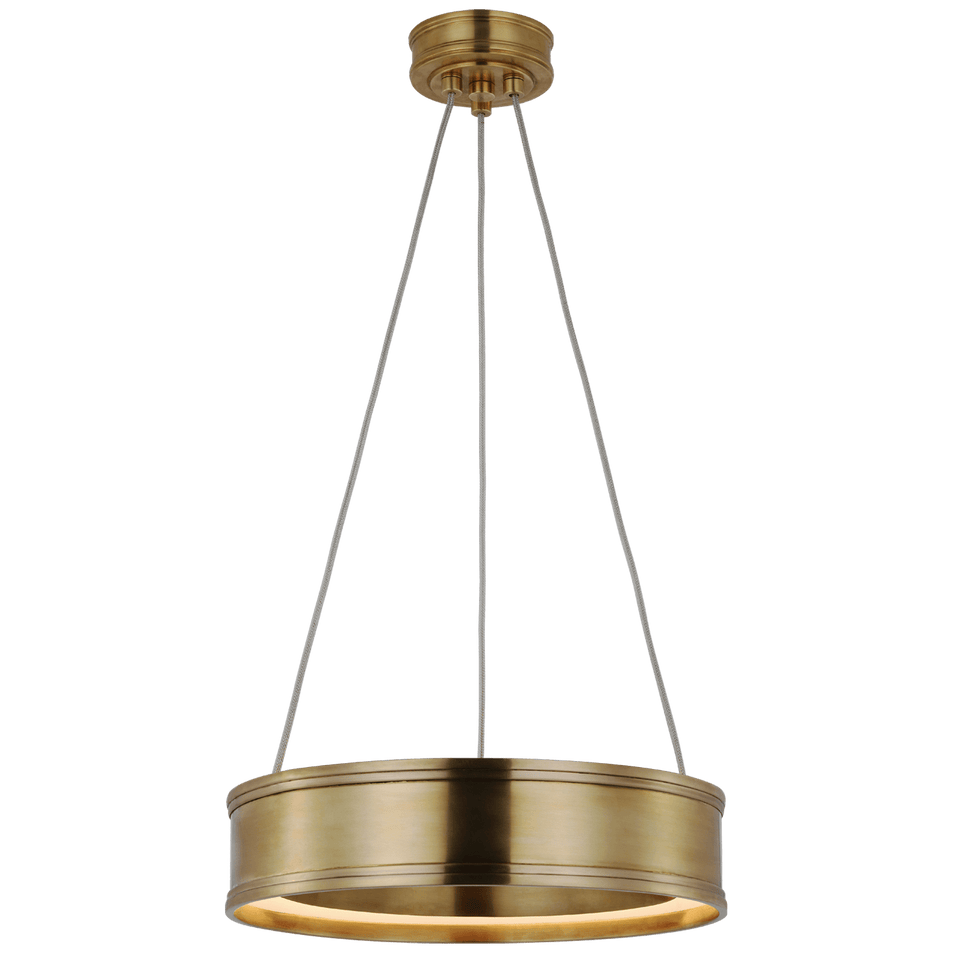 Connery 14" Ring Pendant in Antique-Burnished Brass