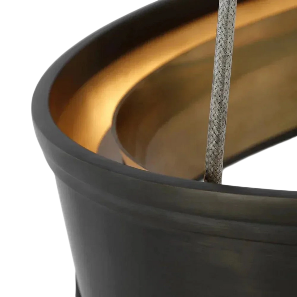 Connery 14" Ring Pendant, a premium Pendant light by Visual Comfort & Co. Close - up image of its design.