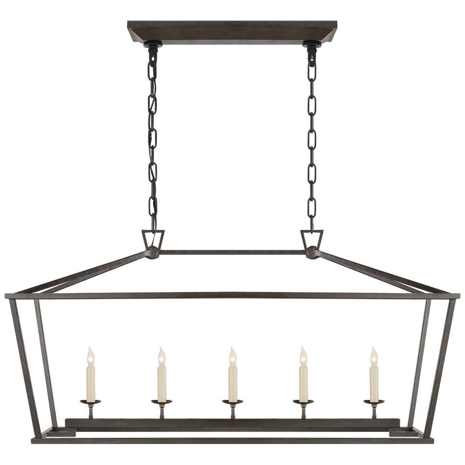 Darlana Medium Linear Lantern in Aged Iron