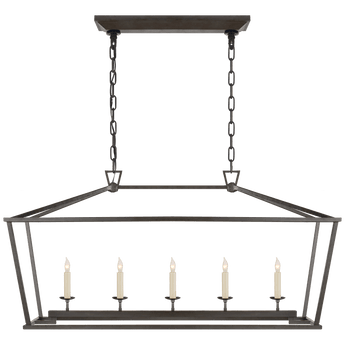 Darlana Medium Linear Lantern in Aged Iron