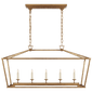 Darlana Medium Linear Lantern in Gilded Iron