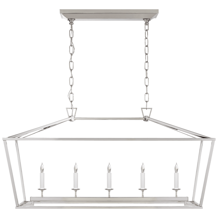 Darlana Medium Linear Lantern in Polished Nickel