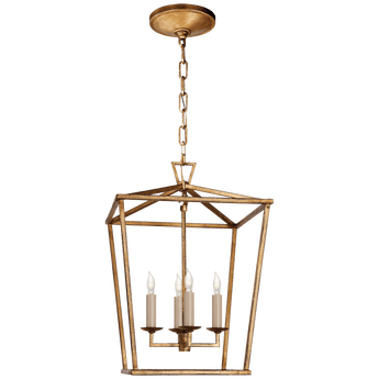 Darlana Small Lantern in Gilded Iron