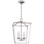 Darlana Small Lantern in Polished Nickel