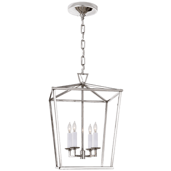 Darlana Small Lantern in Polished Nickel