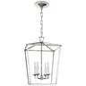 Darlana Small Lantern in Polished Nickel