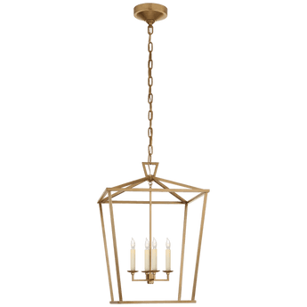 Darlana Medium Lantern in Antique- Burnished Brass