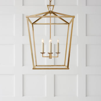 Darlana Medium Lantern, a premium Lantern light by Visual Comfort. Close - up image of its design.