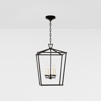 Darlana Medium Lantern, a premium Lantern light by Visual Comfort. Close - up image of its design.