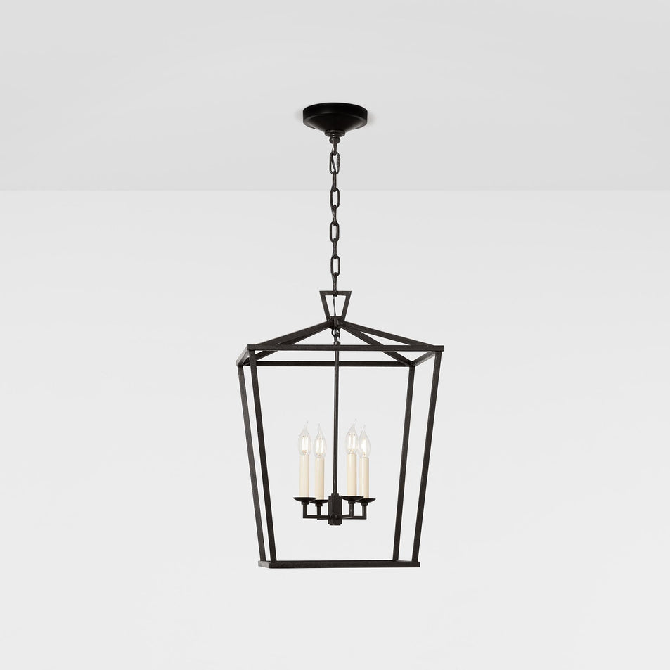 Darlana Medium Lantern, a premium Lantern light by Visual Comfort. Close - up image of its design.