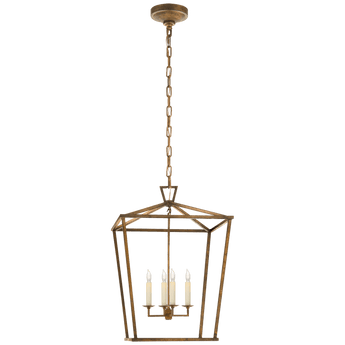 Darlana Medium Lantern in Gilded Iron