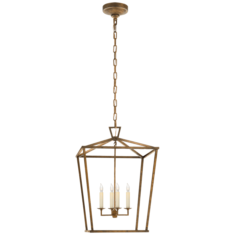 Darlana Medium Lantern in Gilded Iron