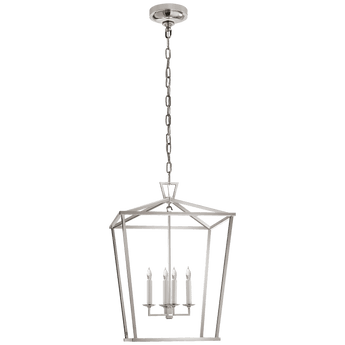 Darlana Medium Lantern in Polished Nickel