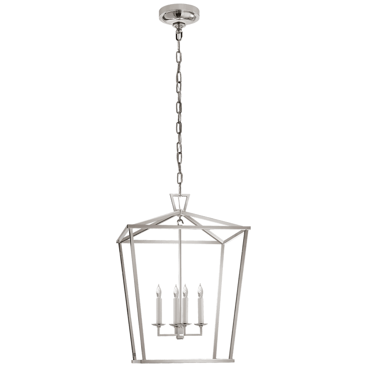 Darlana Medium Lantern in Polished Nickel