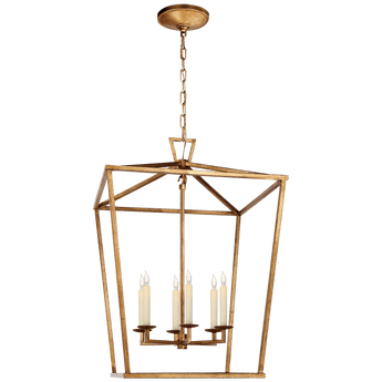 Darlana Large Lantern in Gilded Iron