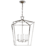 Darlana Large Lantern in Polished Nickel