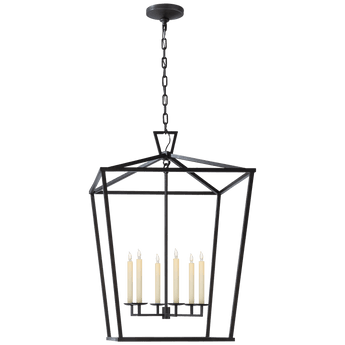 Darlana Extra Large Lantern in Aged Iron