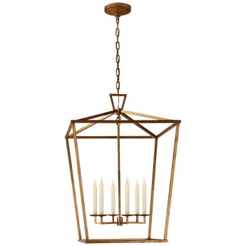 Darlana Extra Large Lantern in Gilded Iron