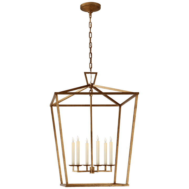 Darlana Extra Large Lantern in Gilded Iron