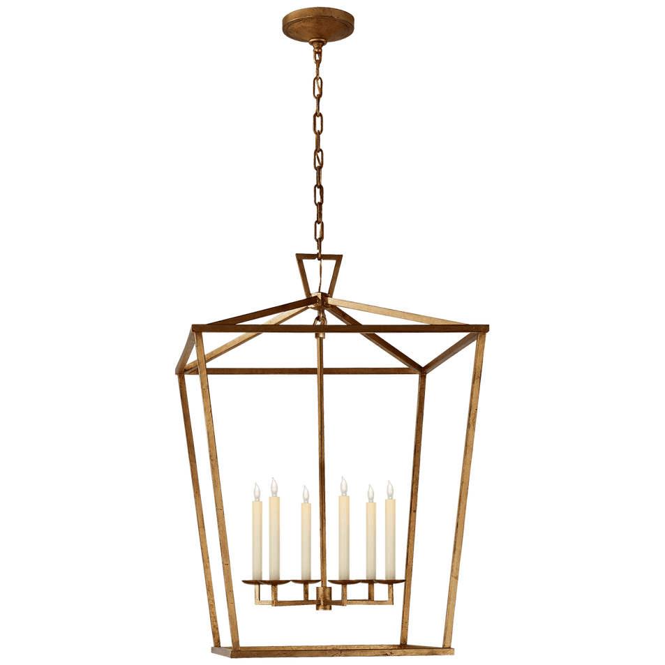 Darlana Extra Large Lantern in Gilded Iron