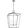 Darlana Extra Large Lantern in Polished Nickel