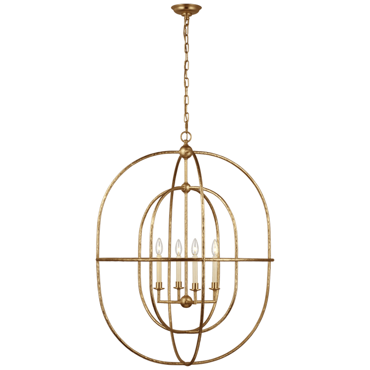 Desmond Open Double Oval Lantern in Gild