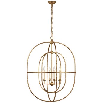 Desmond Open Double Oval Lantern in Gild