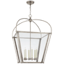 Riverside Large Square Lantern, a premium Lantern light by Visual Comfort & Co. Close - up image of its design.