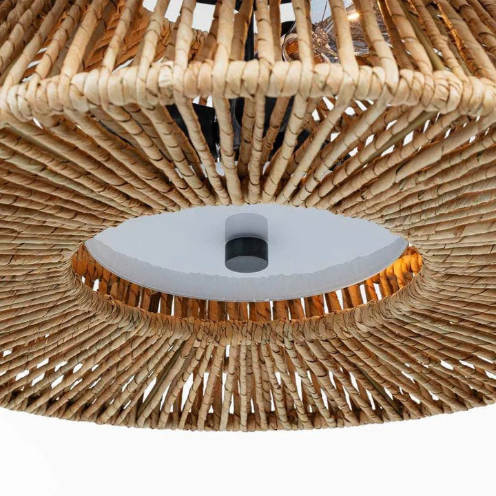 Antigua Large Drum Semi - Flush Mount, a premium Flush Mount light by Visual Comfort & Co. Close - up image of its design.