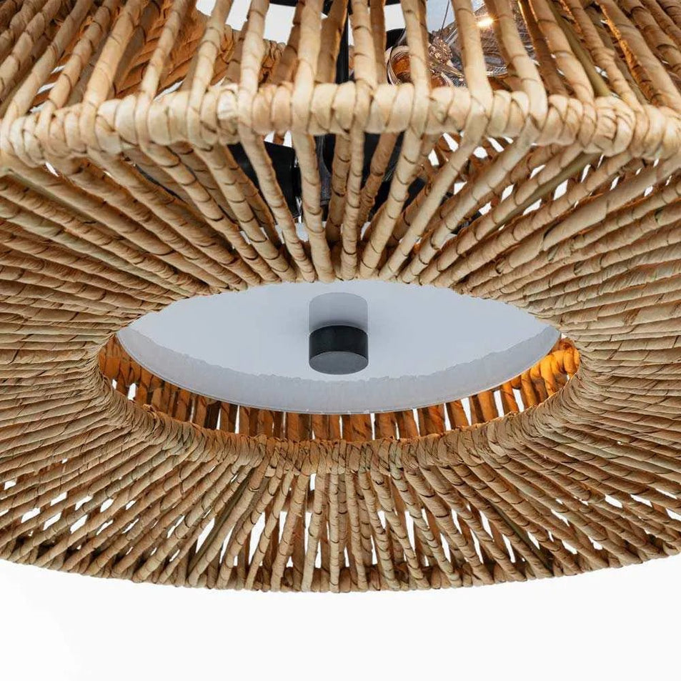 Antigua Large Drum Semi - Flush Mount, a premium Flush Mount light by Visual Comfort & Co. Close - up image of its design.