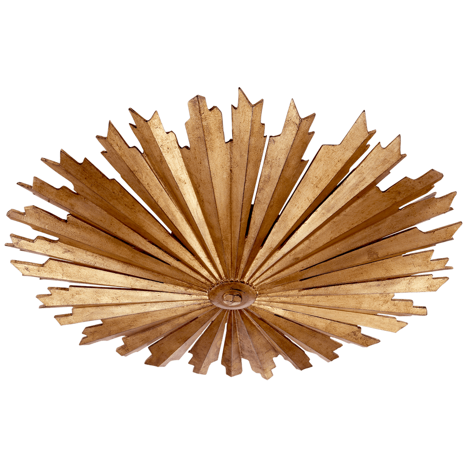 Claymore Grande Flush Mount in Gilded Iron