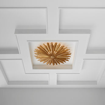 Claymore Grande Flush Mount, a premium Flush Mount light by Visual Comfort. Close - up image of its design.