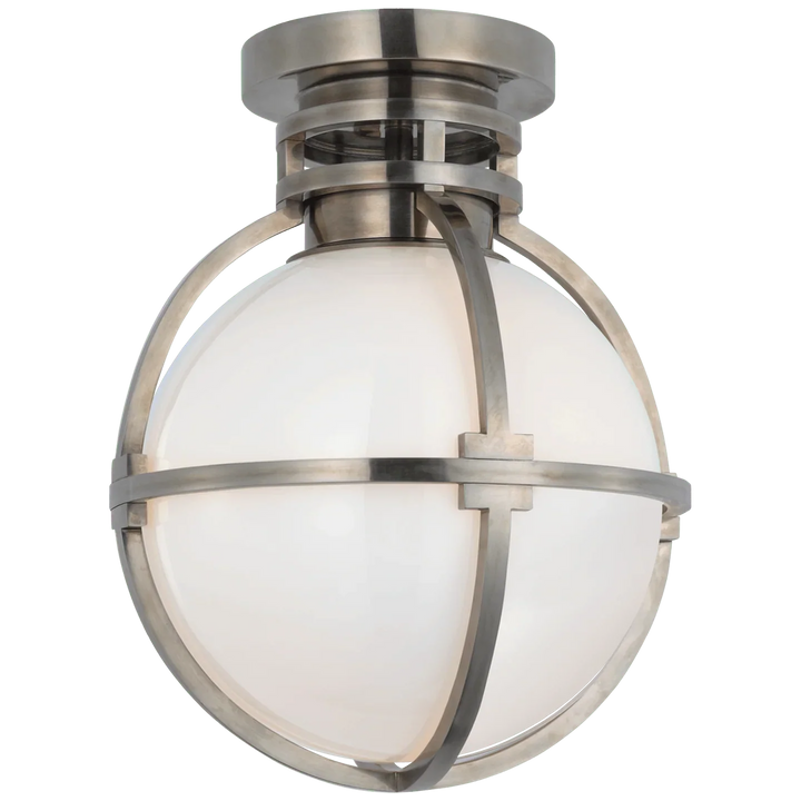 Gracie 10" Captured Globe Flush Mount, a premium Flush Mount light by Visual Comfort & Co. Close - up image of its design.
