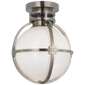 Gracie 10" Captured Globe Flush Mount, a premium Flush Mount light by Visual Comfort & Co. Close - up image of its design.