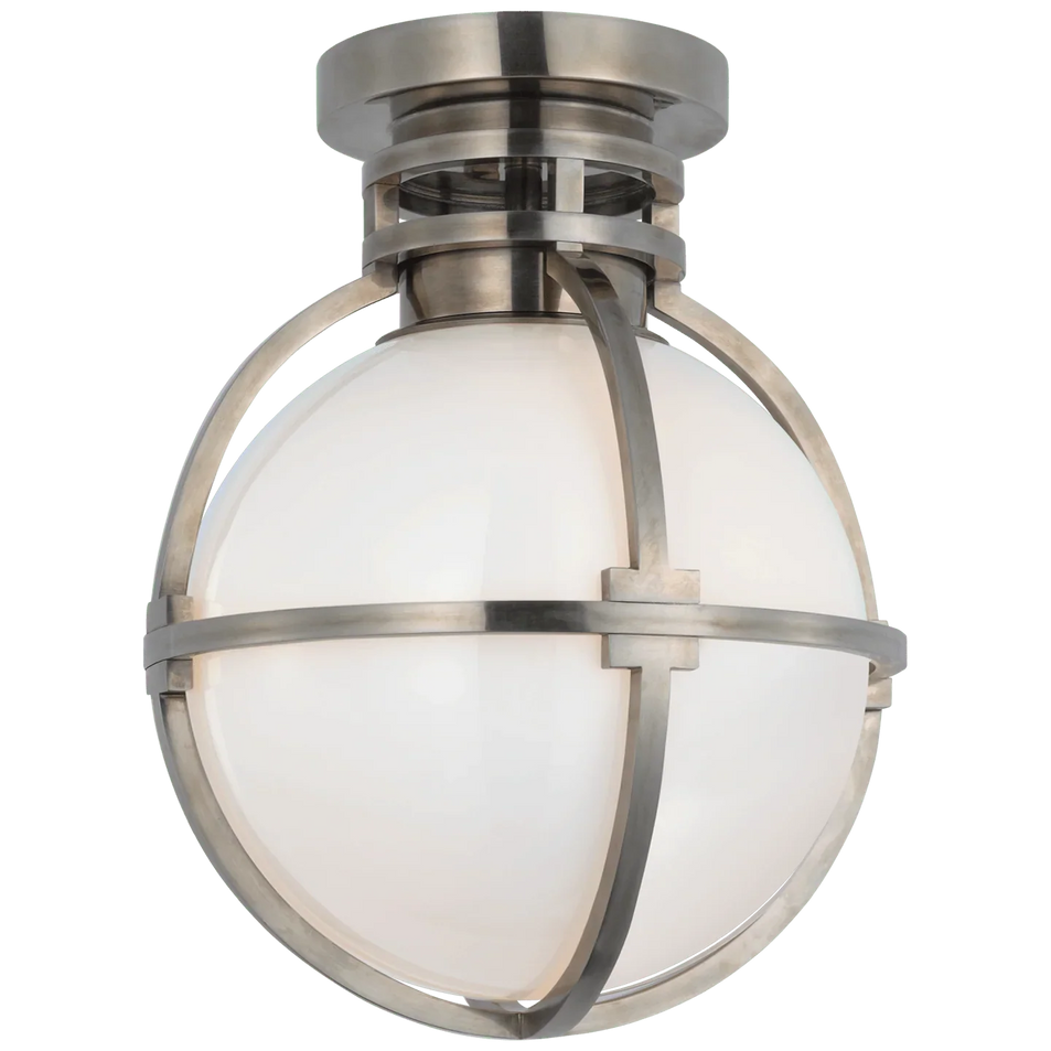 Gracie 10" Captured Globe Flush Mount, a premium Flush Mount light by Visual Comfort & Co. Close - up image of its design.