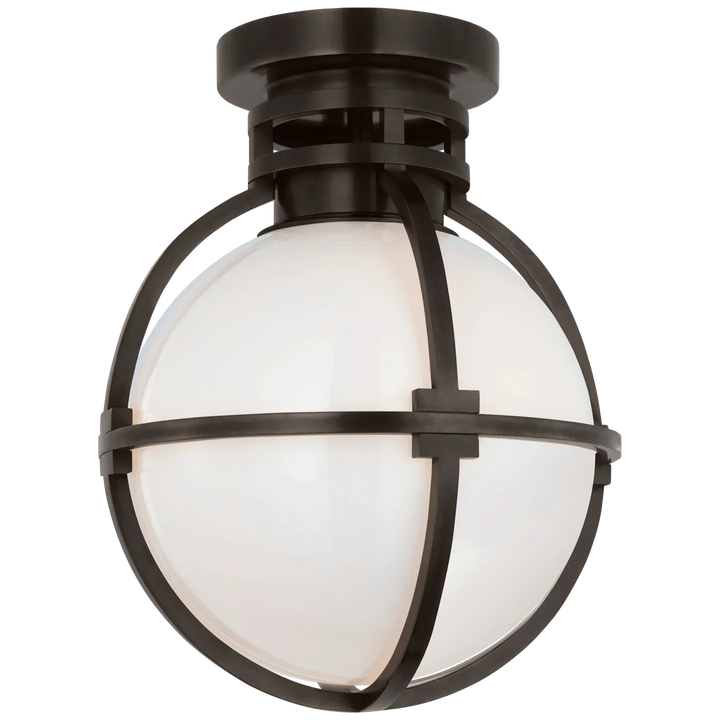 Gracie 10" Captured Globe Flush Mount, a premium Flush Mount light by Visual Comfort & Co. Close - up image of its design.